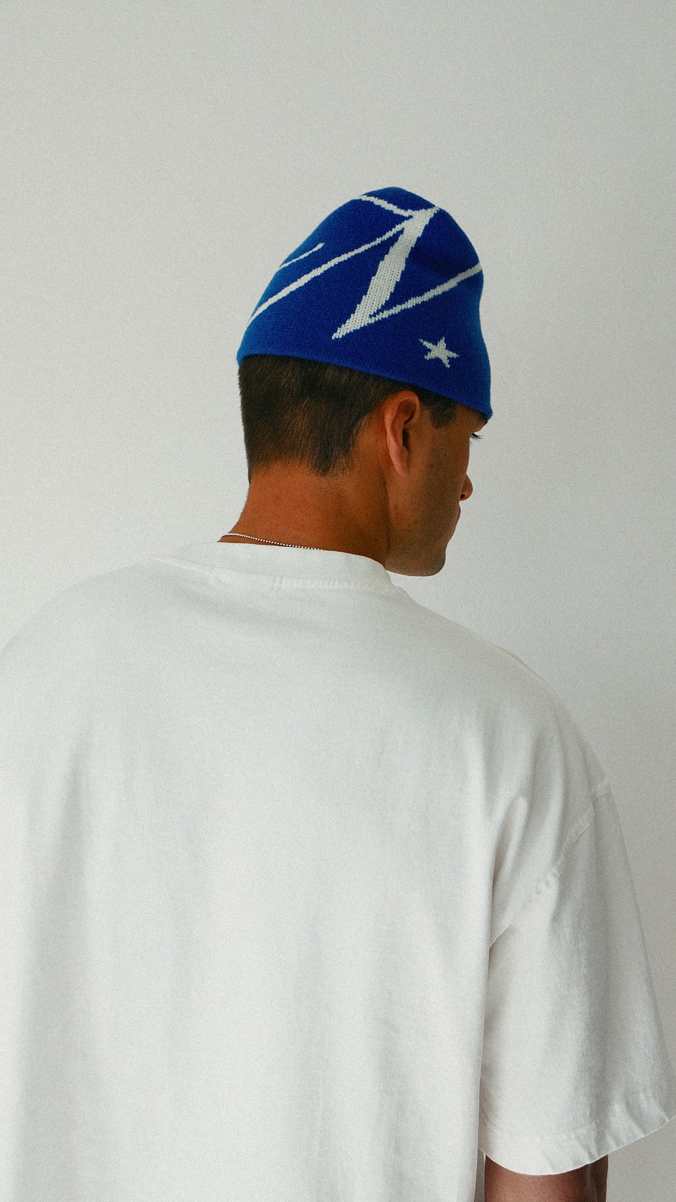 INITIAL BEANIE - BLUE