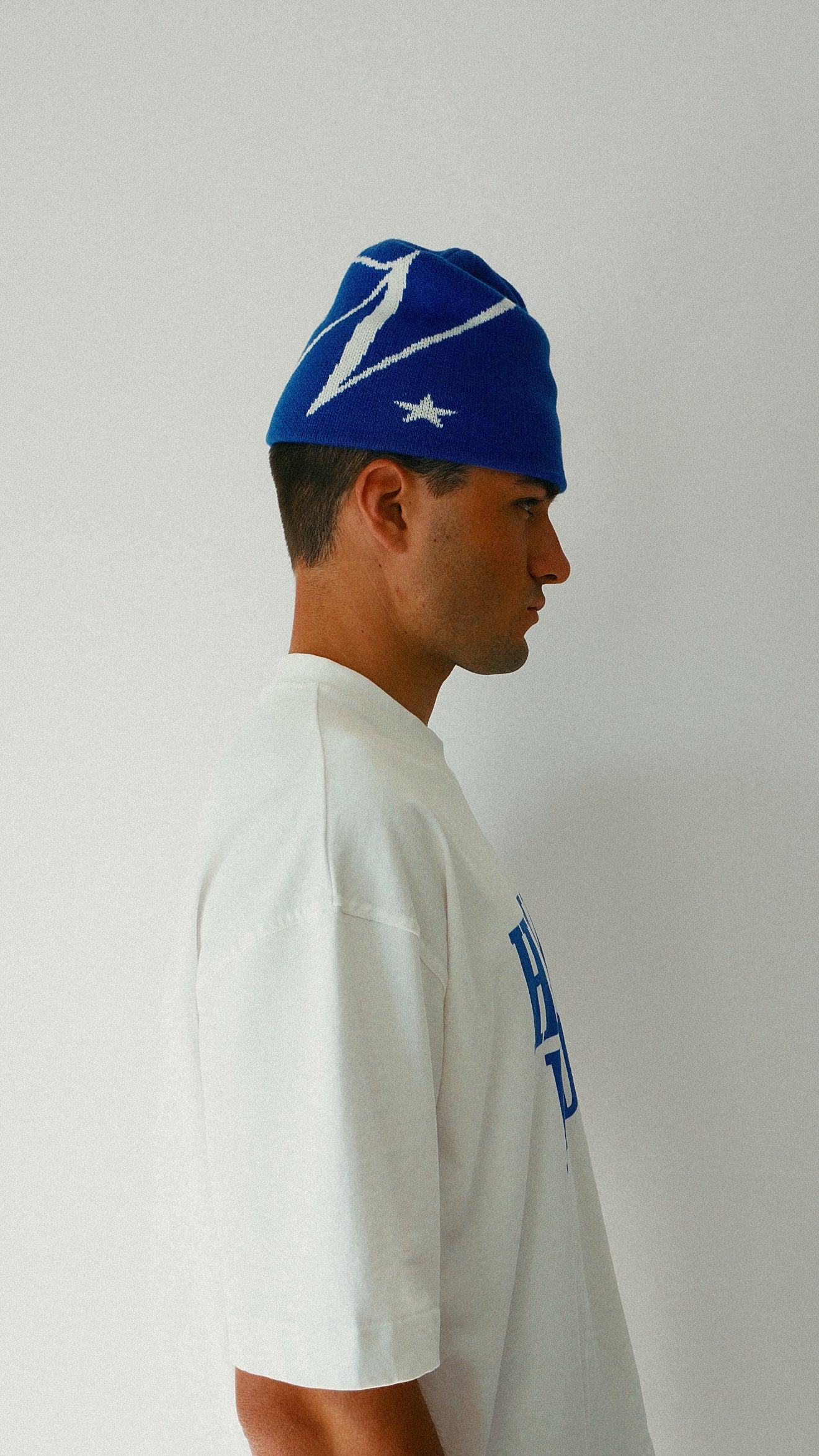 INITIAL BEANIE - BLUE