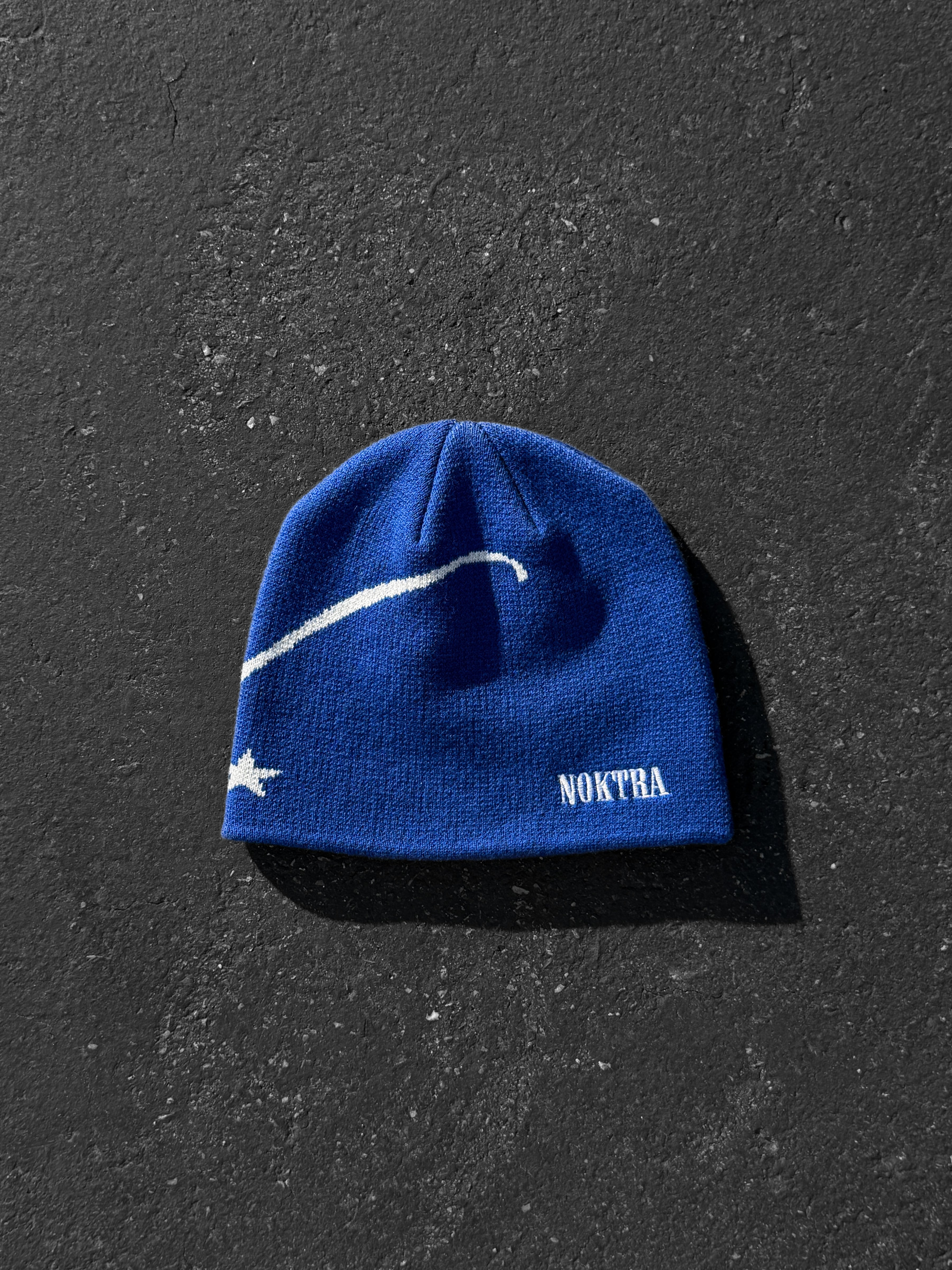 INITIAL BEANIE - BLUE